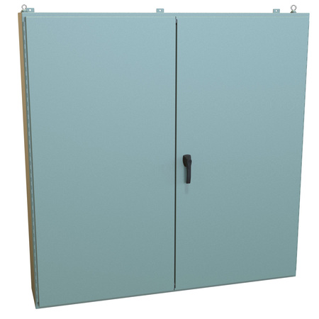 HAMMOND MFG. N12 Double Door Wallmount Enclosure with Panel, 72 x 72 x 12, Steel/Gray 1422F12